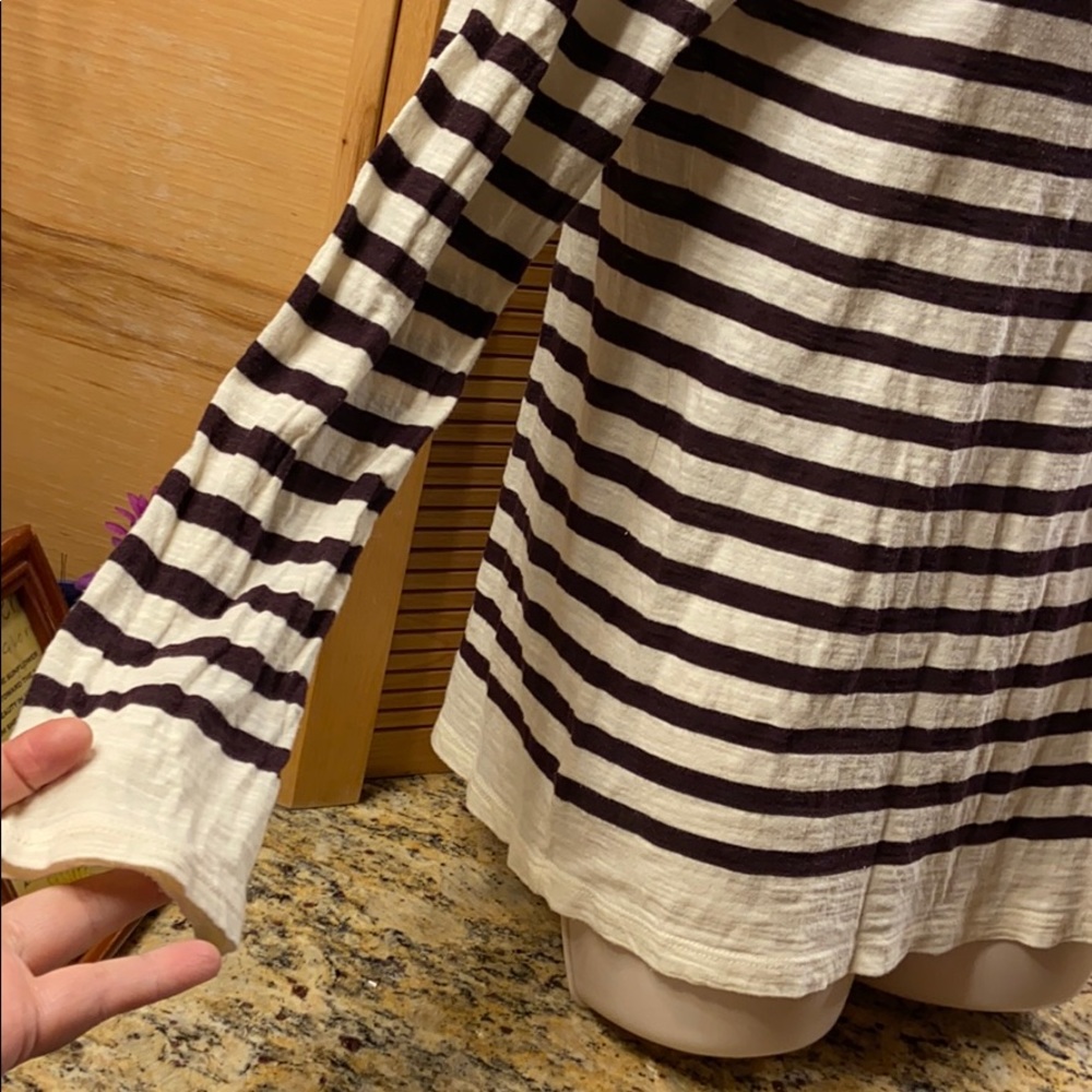 Loft long sleeve cream/black stripe top Large - Picture 5 of 16